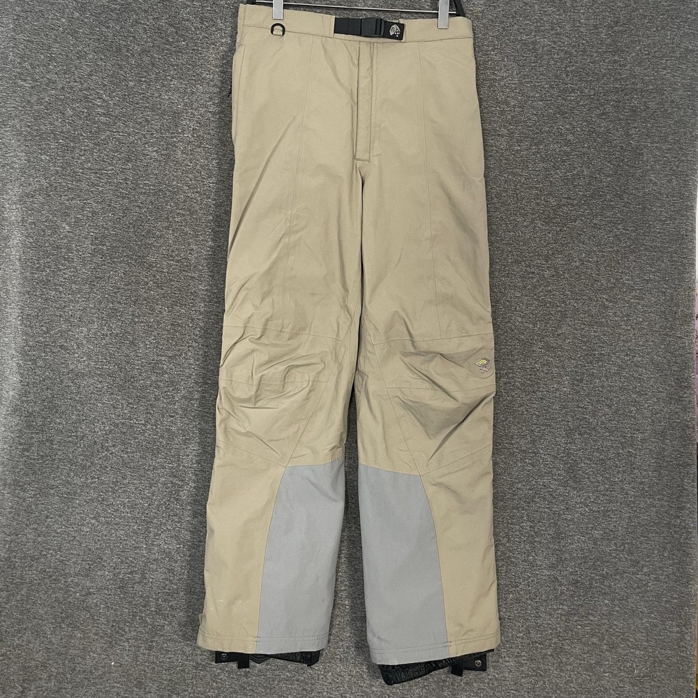 Mountain Hardwear Conduit Pants Mens Medium Beige Snow Ski Waterproof Nylon
